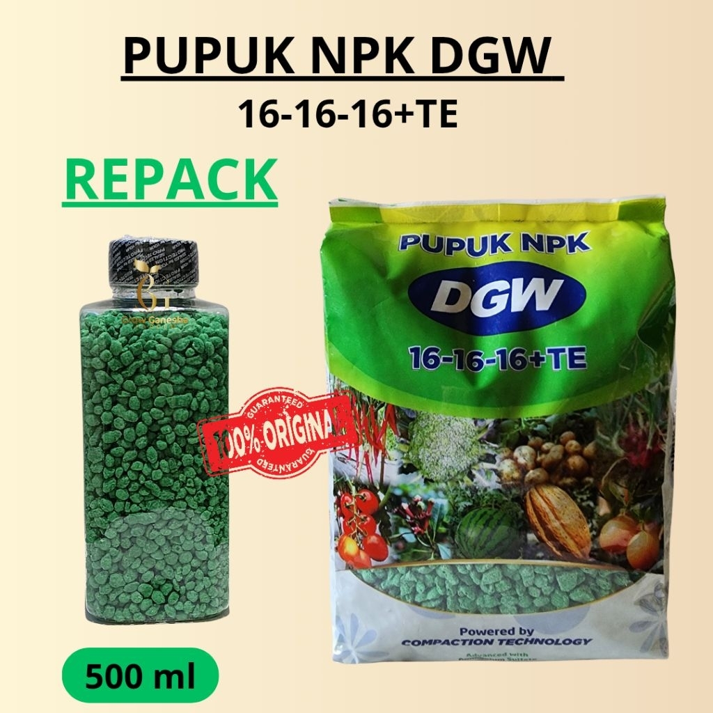 PUPUK NPK DGW COMPACTION || PUPUK NPK DGW 16-16-16+TE || PUPUK NPK DGW HIJAU || 500 ML