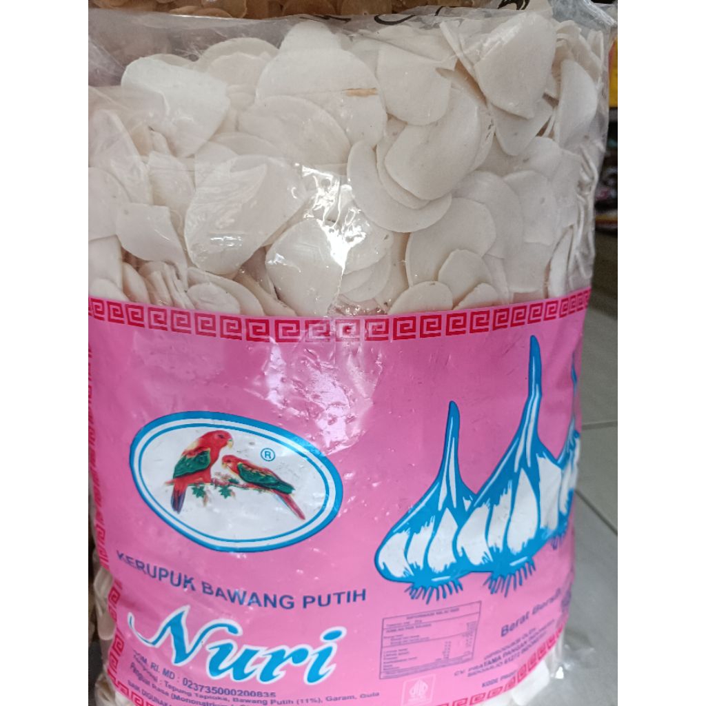 

krupuk bawang putih Nury ( harga ECER)