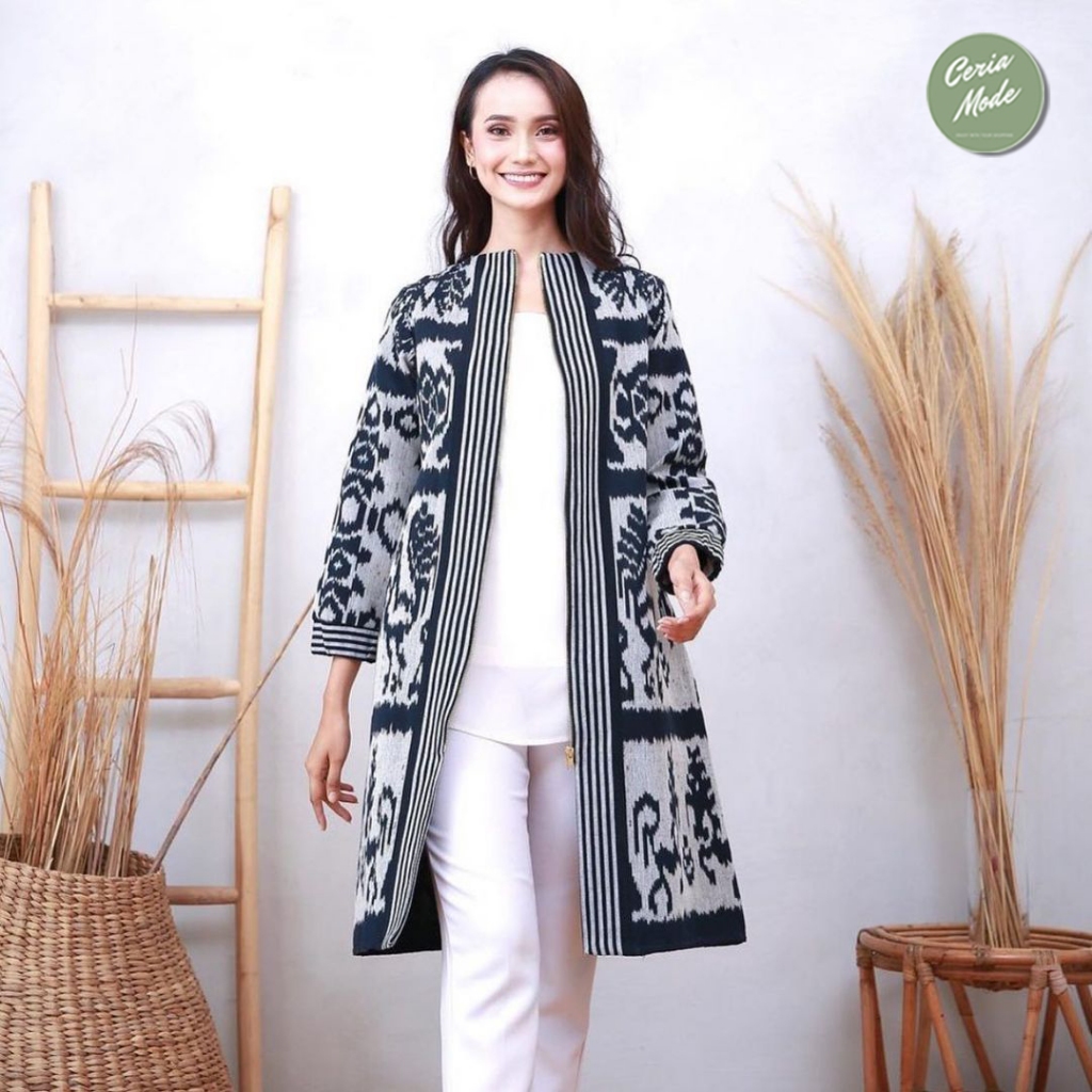 Outer Unik Lengan Panjang Motif Sumba NTT / Outer Murah / Outer Sumba / Outer Kekinian CM-BB1
