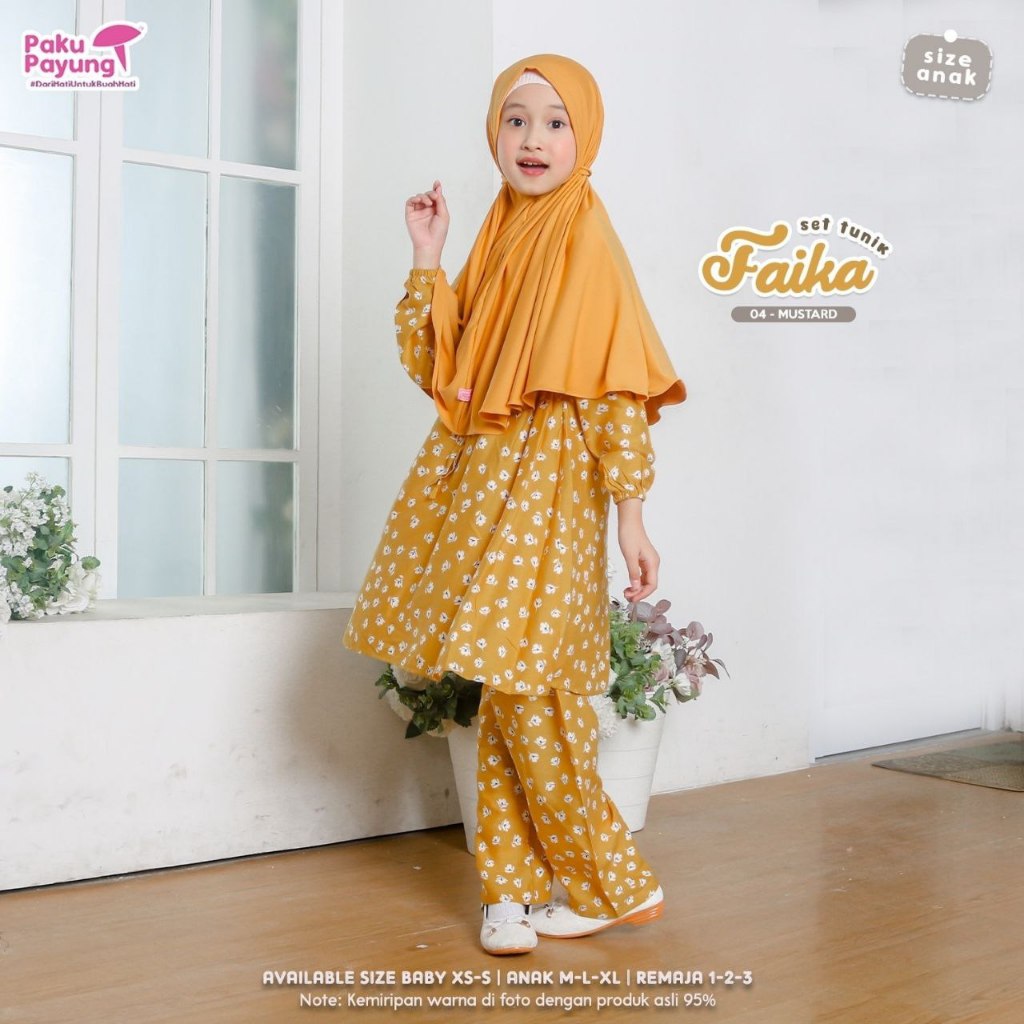 Paku Payung Set Baju Muslim Anak Faika