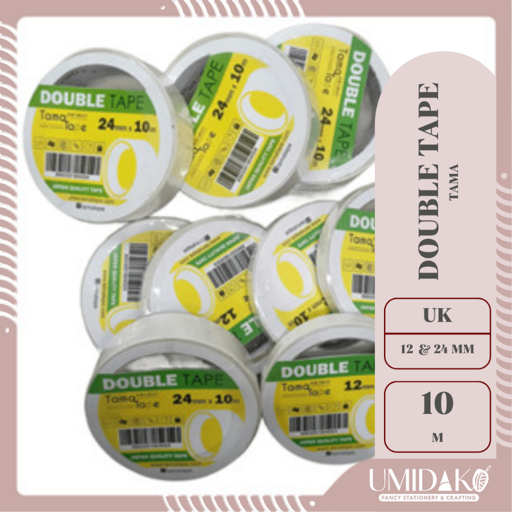 

[UMIDAKO] DOUBLE TAPE TAMA 1 INCH & 1/2 INCH