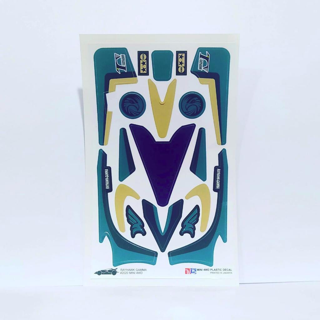 Stiker Rayhawk Gamma - Body Hitam Kombinasi Hijau Crem - Vinnyl