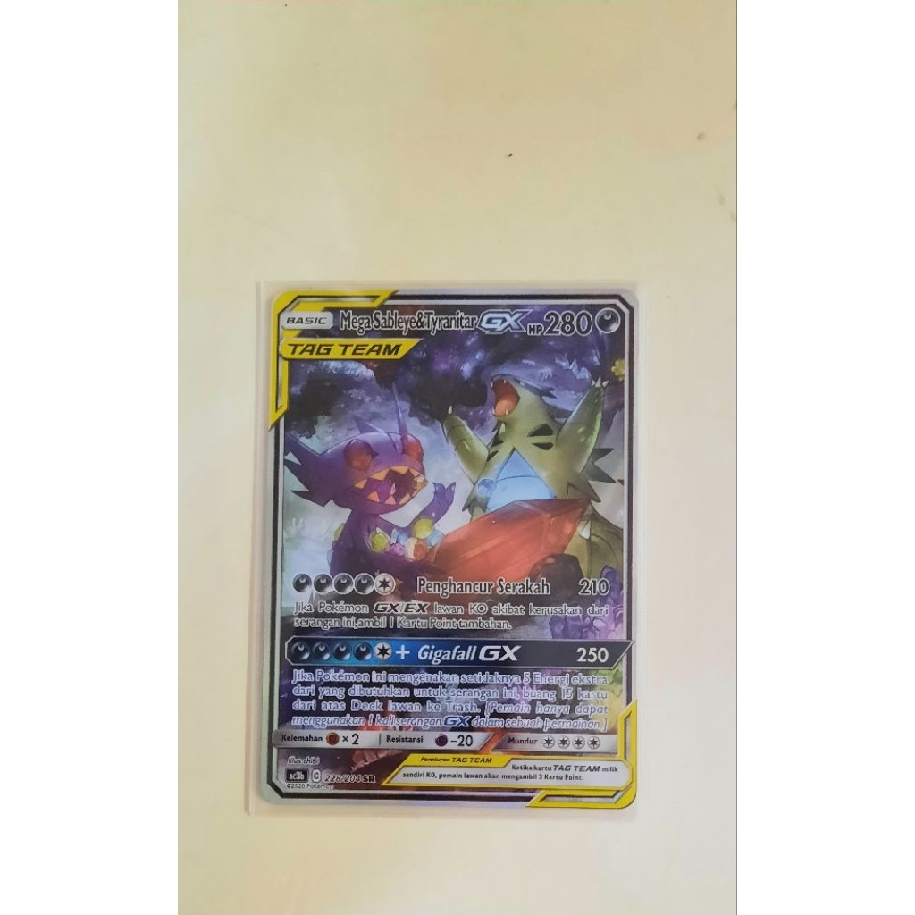 Kartu Pokemon Tcg Mega Sableye & Tyranitar bahasa SR