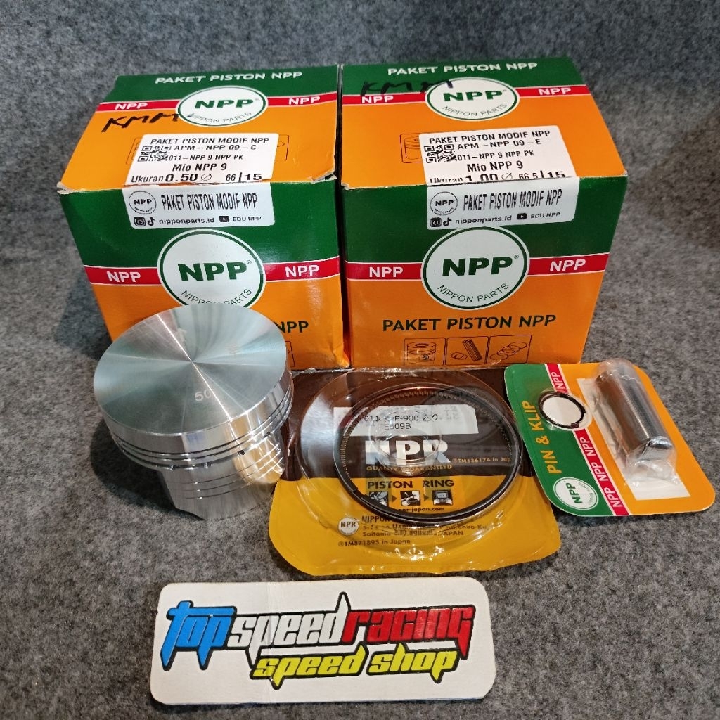 Piston Kit NPP SEHER Ukuran 66MM / 66,5MM Pen 15 Mentah