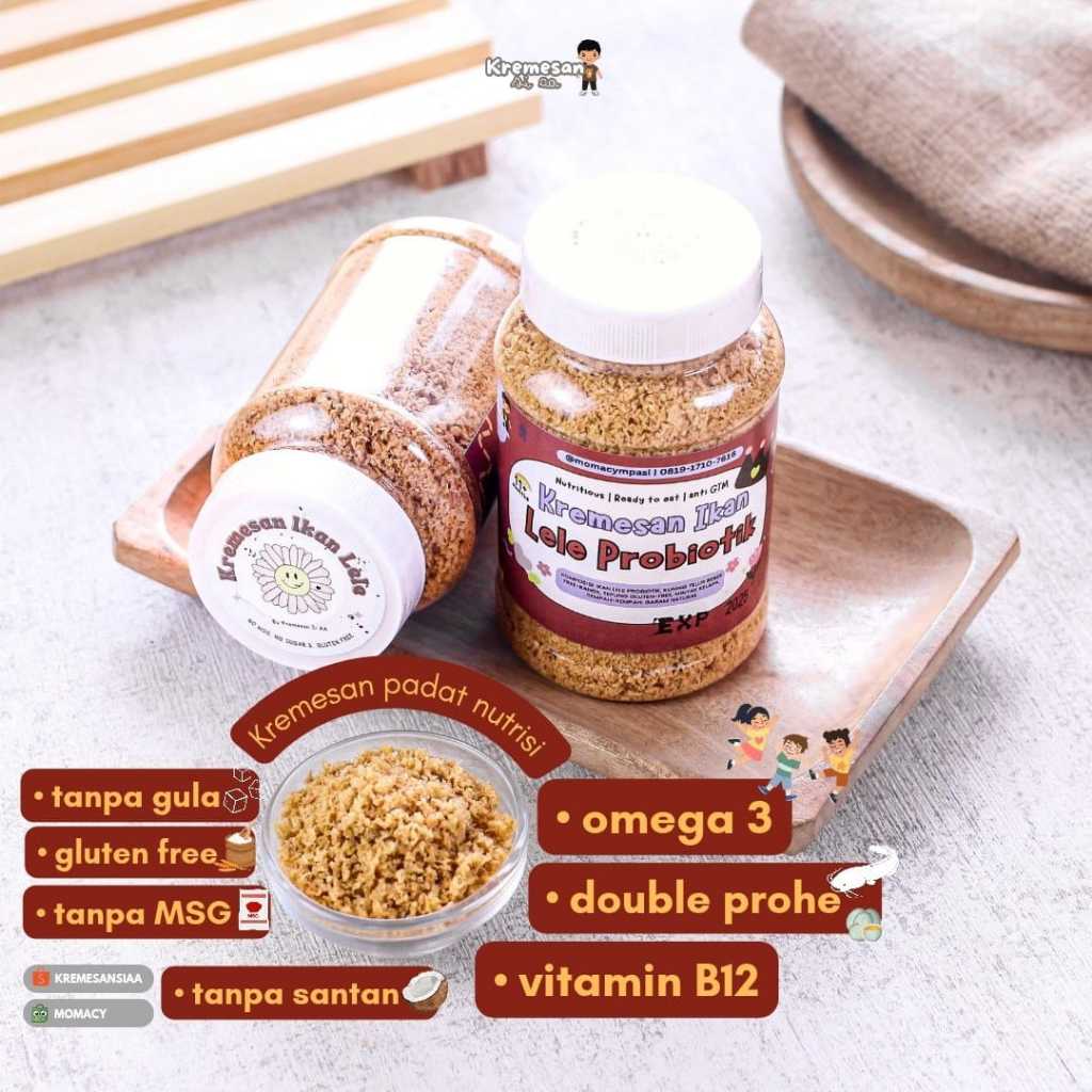 

Momacy kremesan ikan lele probiotik renyah gurih tanpa msg glutenfree bb booster double protein kremes mpasi anti GTM kriuk prohe sehat pendamping makan untuk bayi anak sebagai solusi sehat anak GTM aman dikonsumsi setiap hari