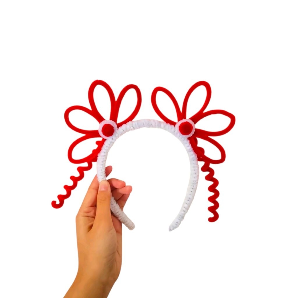 hiasan kepala merah putih/bando merah putih/bando karnaval