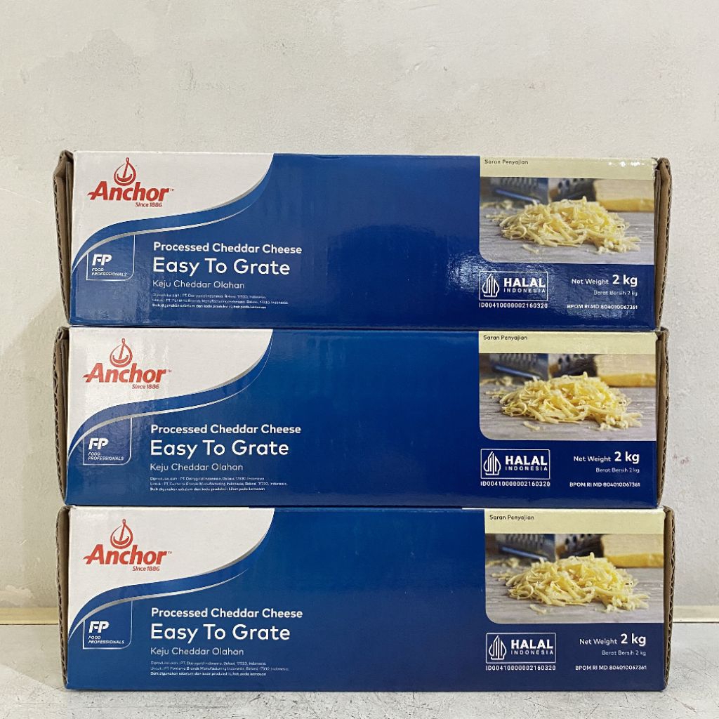 

Anchor easy to grate keju cheddar 2 kg | keju cheddar anchor | keju cheddar