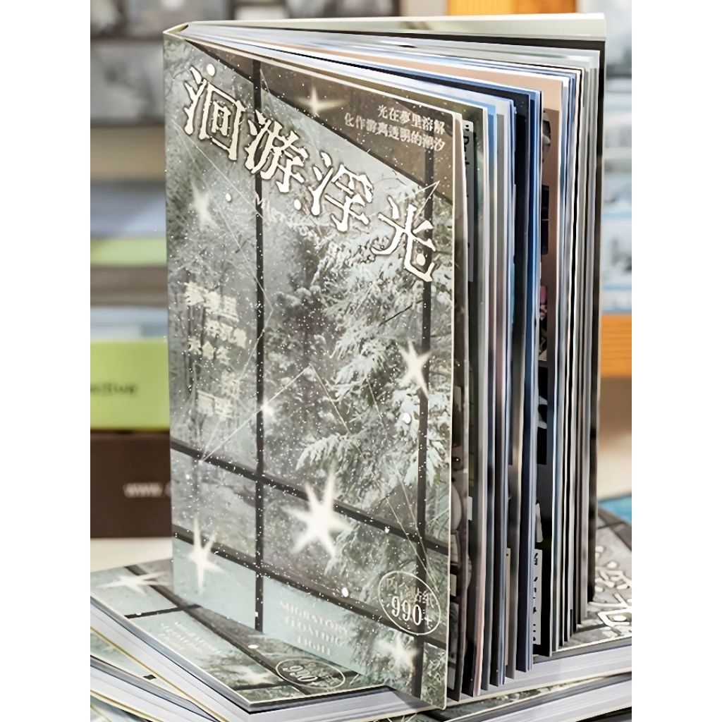 

[WindHeart] 30 lembar Sticker Book Migratory Floating Light Handbook Decorative Sticker Book 22590