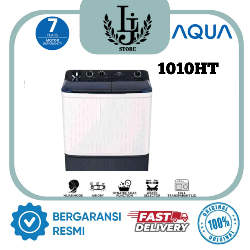 Mesin Cuci Aqua 2 Tabung QW1010HT Mesin Cuci 2 Tabung Aqua 10Kg Aqua Mesin Cuci