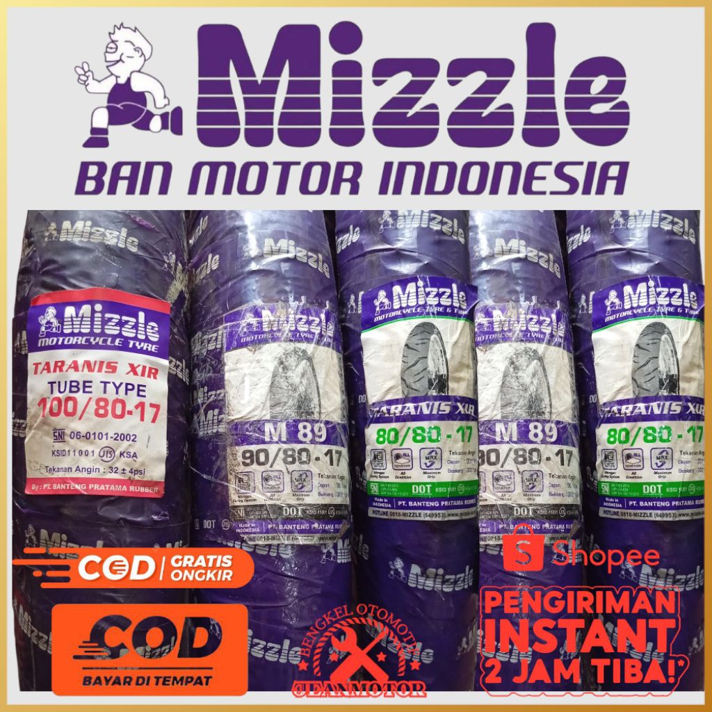 Ban Motor Mizzle 60/80-17 80/80 17 90/80 17 100/80 17 Tube Type | Ban Sport Touring Original