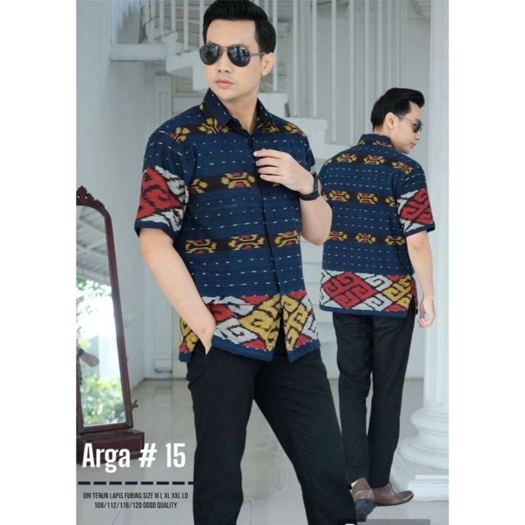 KEMEJA TENUN PRIA, BAJU TENUN PRIA ATASAN TENUN BAJU KONDANGAN