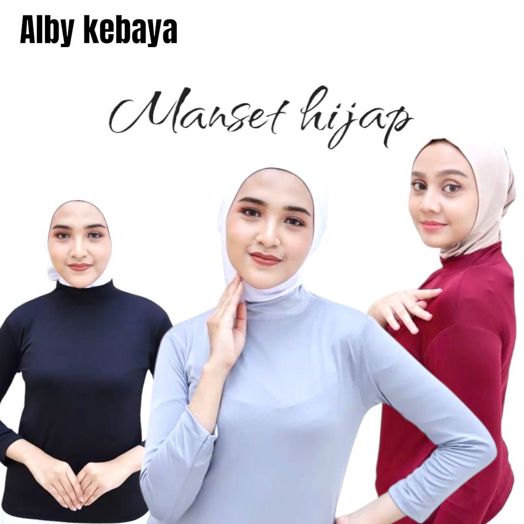 Manset spandek muslim keban kebaya dalam outer lengan panjang dalam kebaya