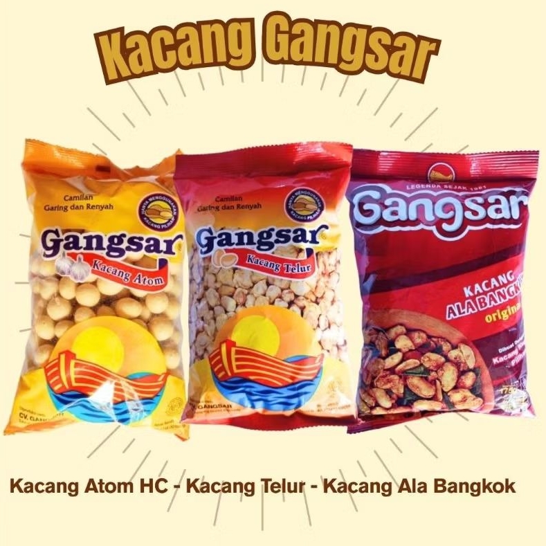 

[Paket 3 Kacang Gangsar] Kacang Atom HC + Kacang Telur + Kacang Bangkok