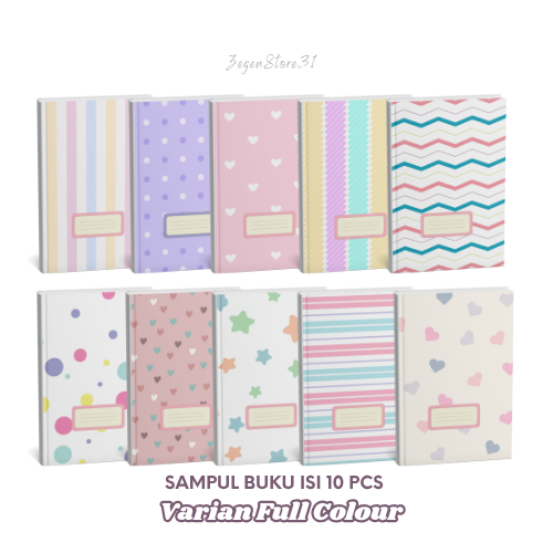 

(ISI 10) FULL COLOUR SAMPUL BUKU AESTETHIC UKURAN SIDU/BIGBOSS