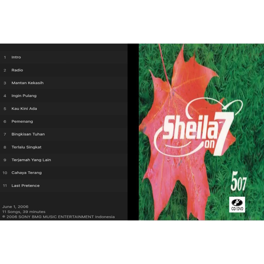 sheila on 7 507 cd dvd album 2006