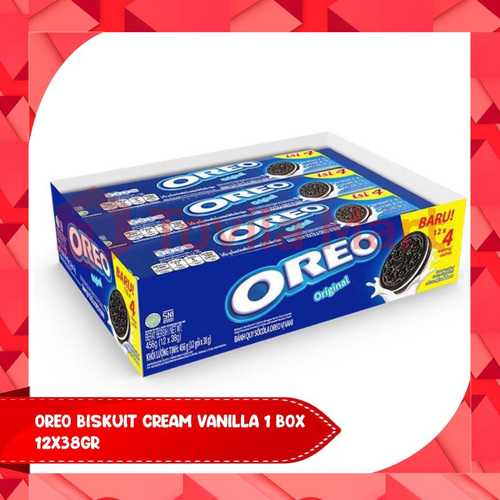 

Oreo Biskuit Cream Vanilla Isi 12