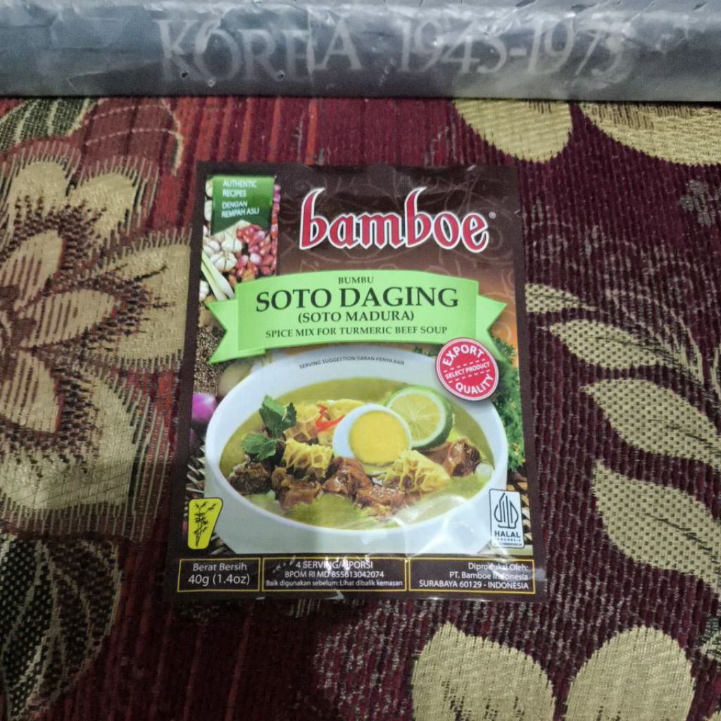 

BAMBOE BARU BUMBU SOTO DAGING (SOTO MADURA) 40 GR SPICE MIX FOR TURMERIC BEEF SOUP