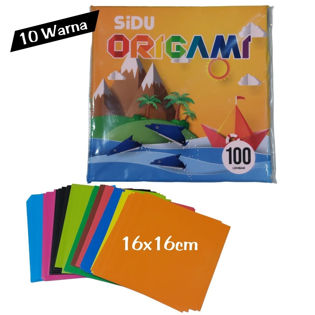 

Kertas Origami SIDU Neon Kertas Lipat Warna Warni 100 dan 25 Lembar