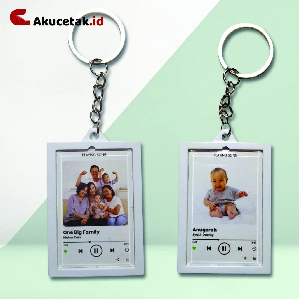 Cetak Gantungan Kunci Aklirik Spotify Music Untuk Motor Rumah Mobil