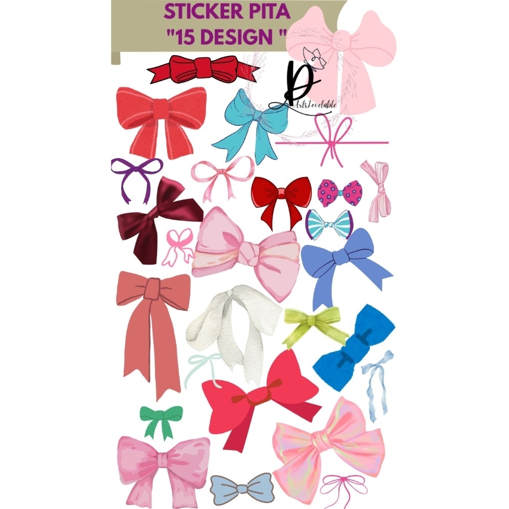 

[D.Artslovelable] Sticker Ribbo Stiker Pita Art Book | Penghias scrapbook| Buku Jurnal MOTIF RANDOM