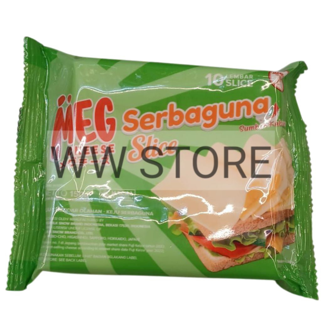 

Keju olahan Serbaguna halal MUI MEG MEGMILK SNOW BRAND Cheddar Cheese 150g ( 10 Slice Slices x 15g )