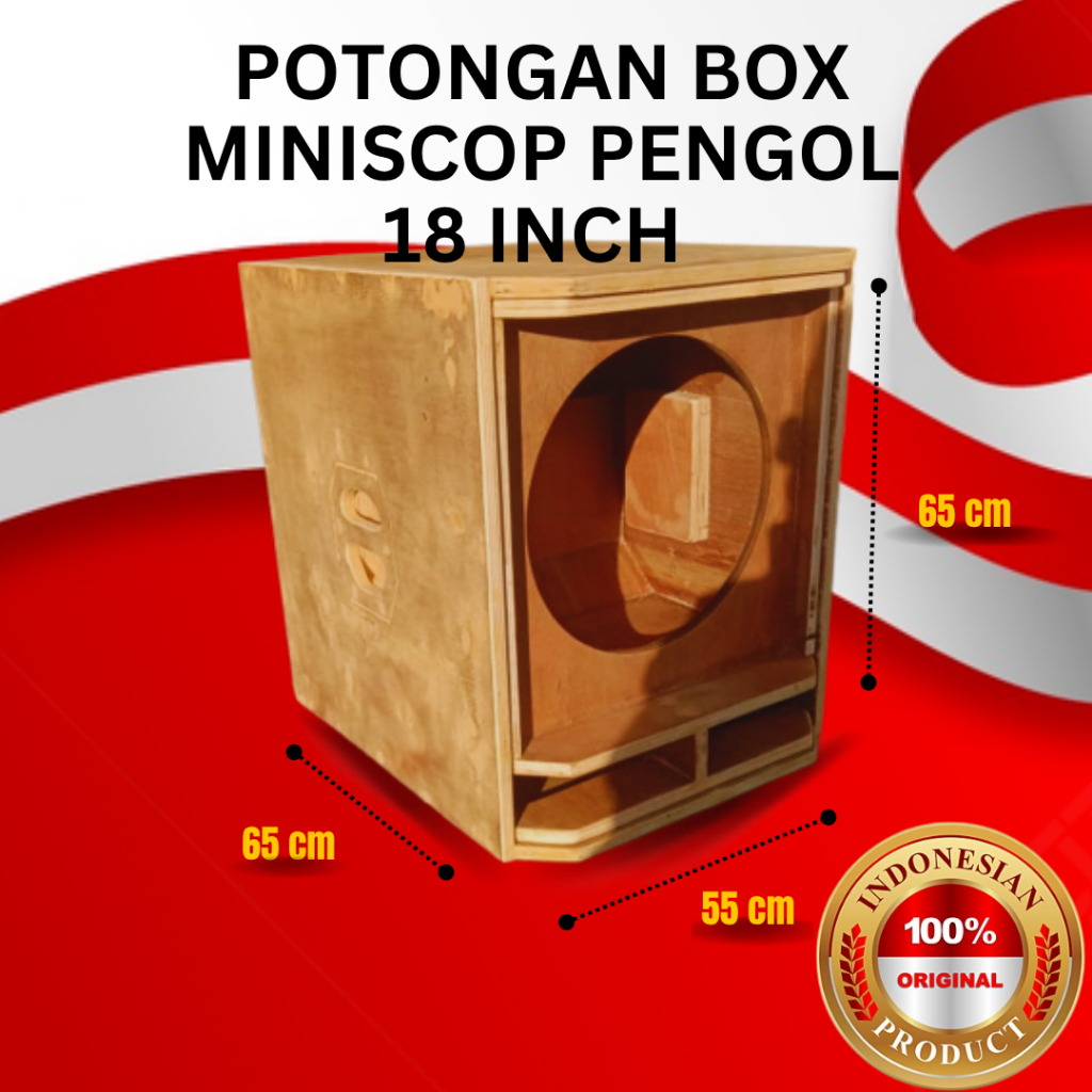 POTONGAN BOX MINISCOP SINGLE 18 INGH PAPAN  TRIPLEK 18 MM