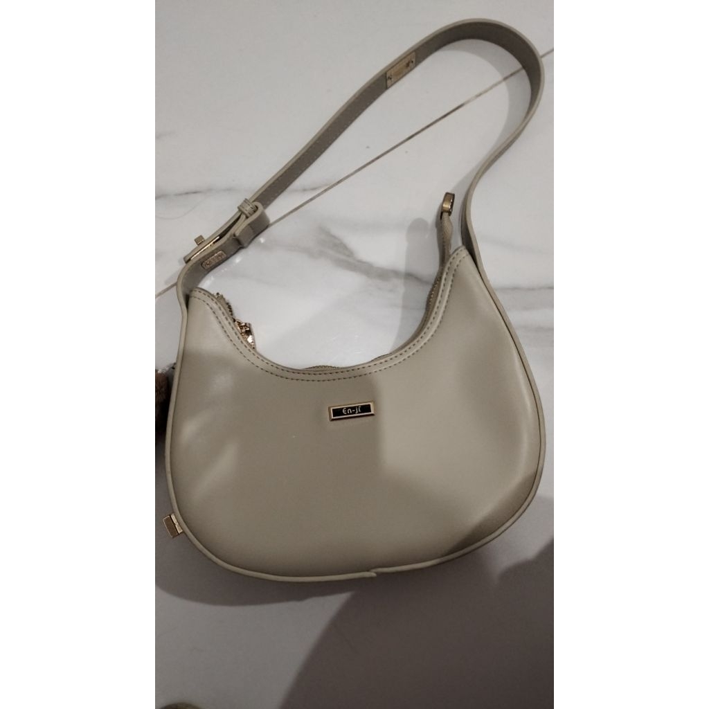 Tas Enji Seoari Handbag Light Grey