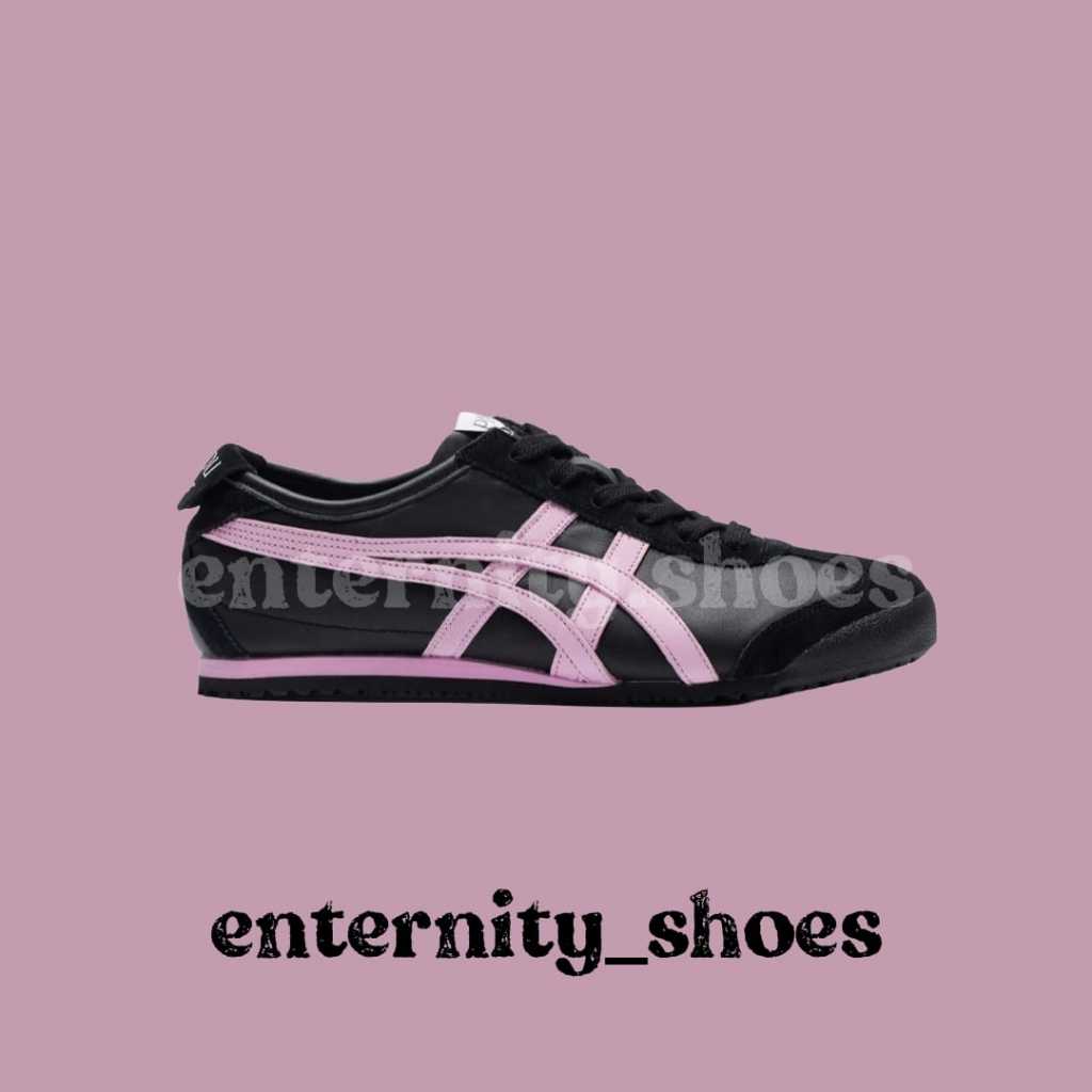 asics sepatu pria wanita onitsuka tiger patou black pink
