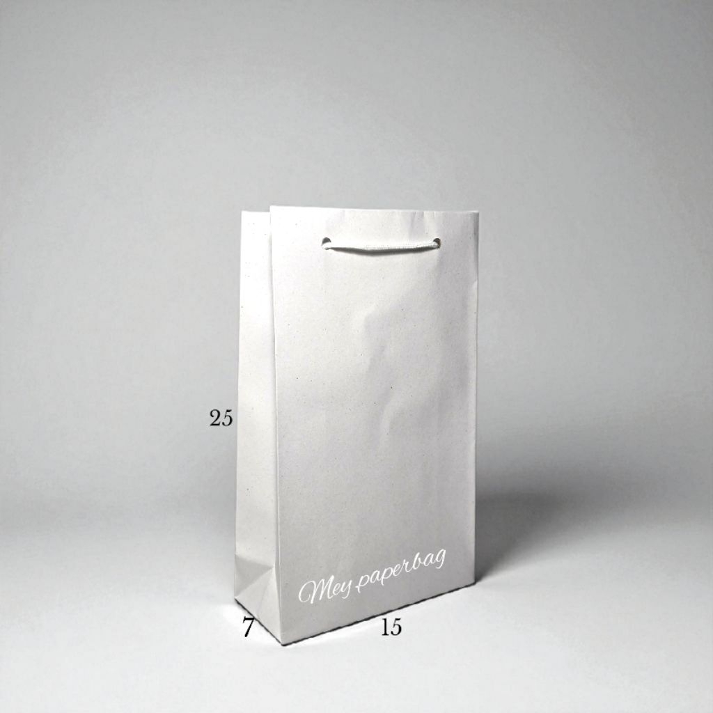 

Isi 12 (1 LUSIN) Paper Bag Putih Polos Uk 15x25