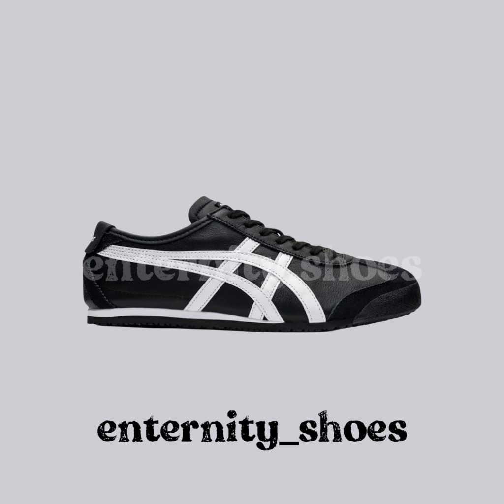asics sepatu pria wanita onitsuka tiger black leather