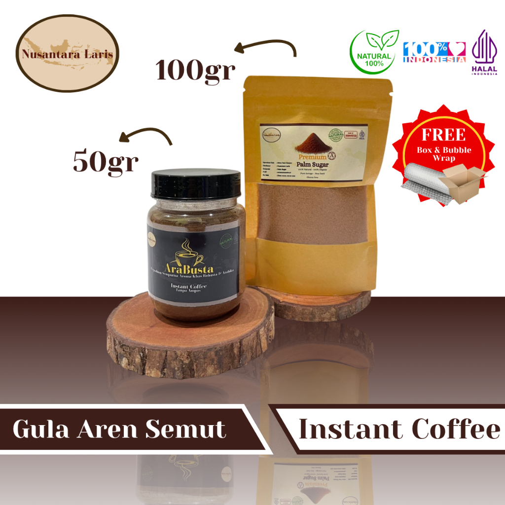 

PROMO - Sejoli Instant Coffe 50gr + Gula aren Semut 100gr