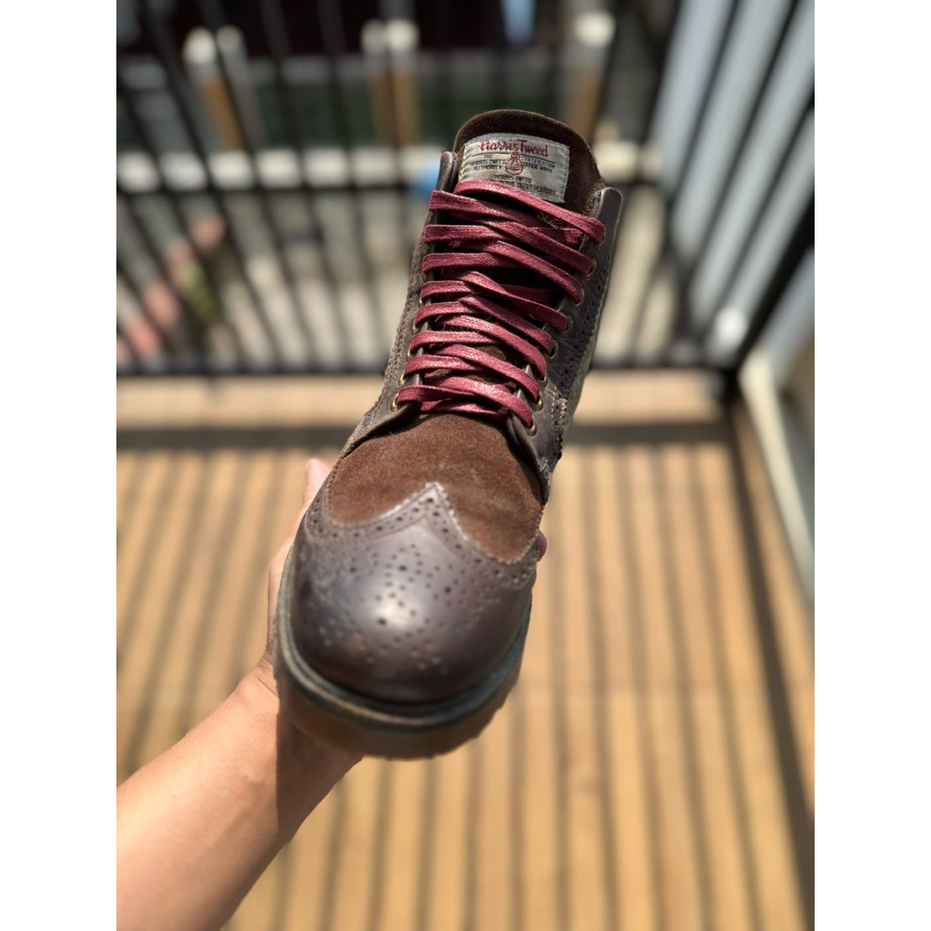 FRED PERRY NORTHGATE.’Harris Tweed Boots’. Size 41, Insole 26.