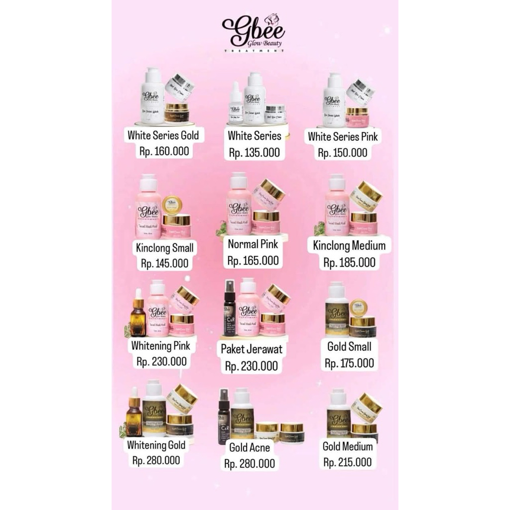 Gbee Glow Beauty Skincare All Paket
