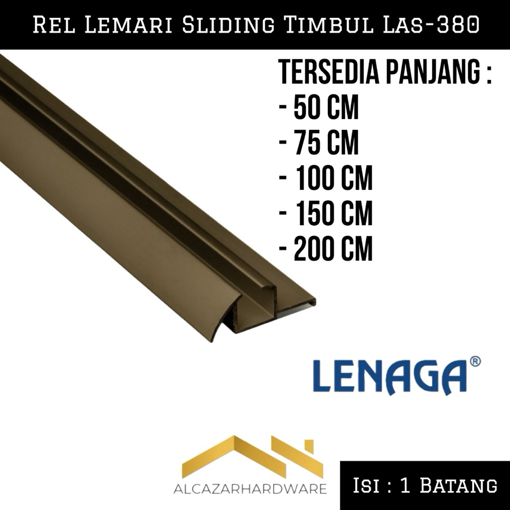 Rel Lemari / Rel Timbul SD - 380 Pintu Lemari Geser Sliding Panjang 75 CM 100 CM 150 CM