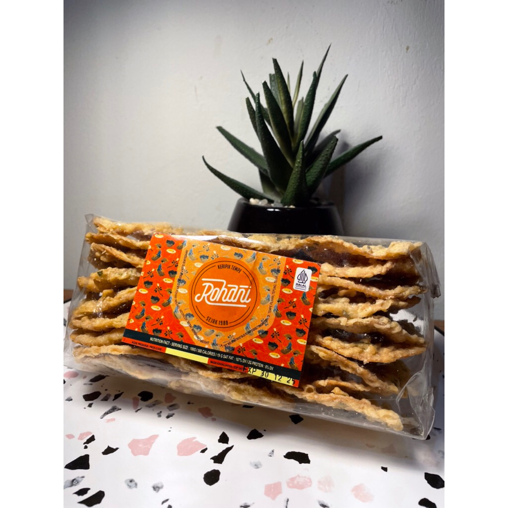 

Keripik Tempe Daun Jeruk Rohani Asli Malang 165gr Snack