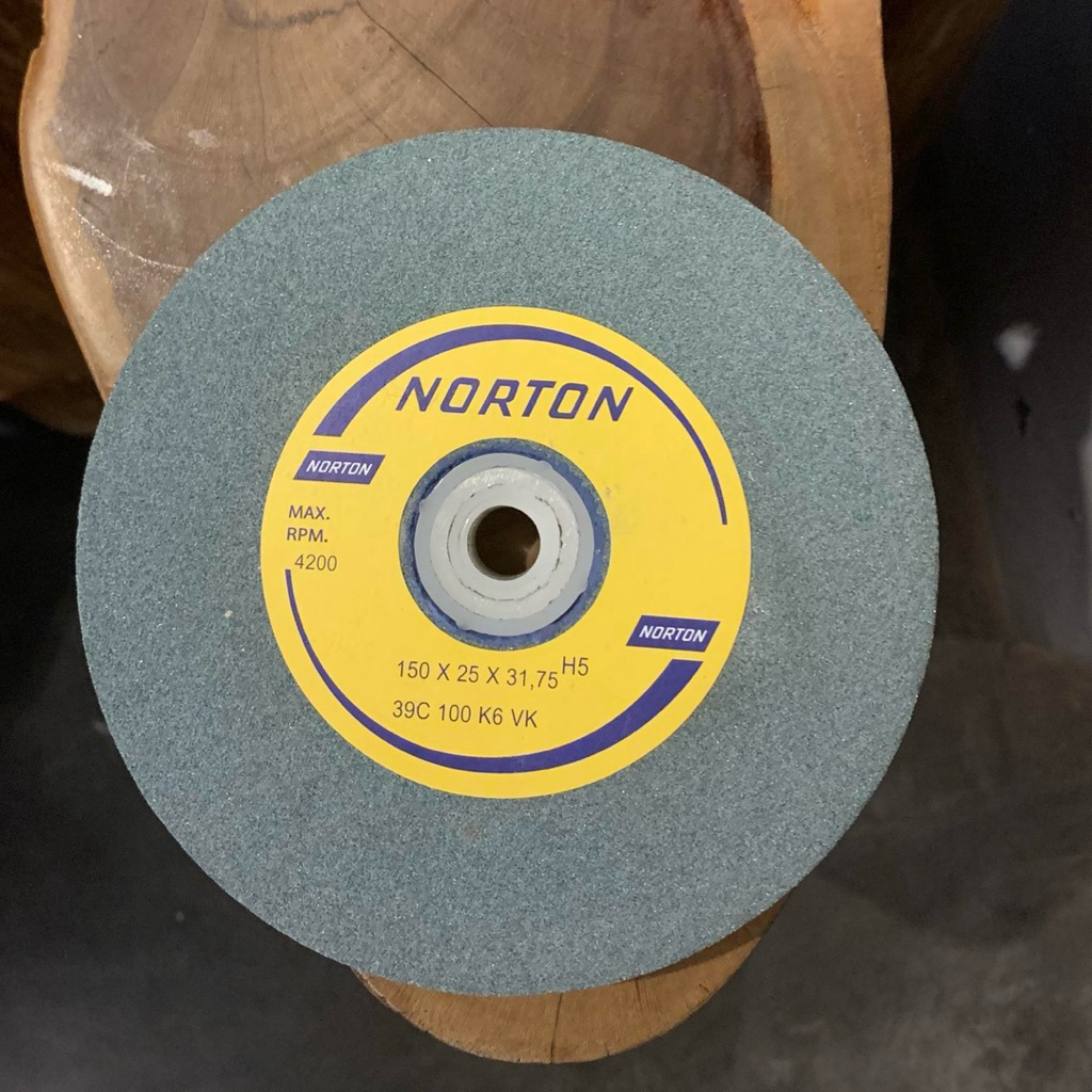 Batu gurinda NORTON widia 6 inch( hijau) 150x 25x 31,75 100 k6vk rpm 4200
