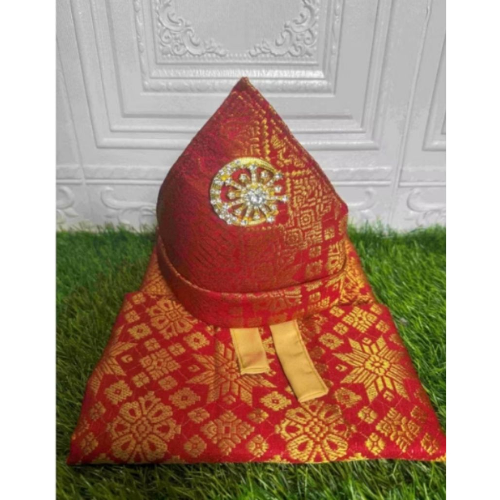 Set Rumpak Tanjak budak Melayu songket premium asli melayu