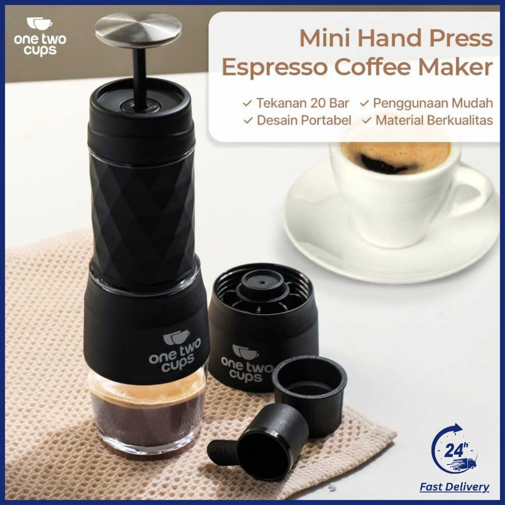 Hand Press Mini Espresso Coffee Maker 3in1 20 Bar 120ml - HS-8439