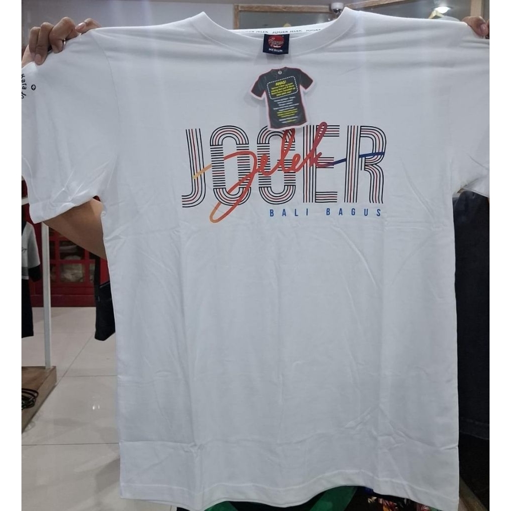 KAOS PENDEK JOGER. KAOS PUTIH JOGER. ORIGINAL JOGER. OLEH OLEH BALI