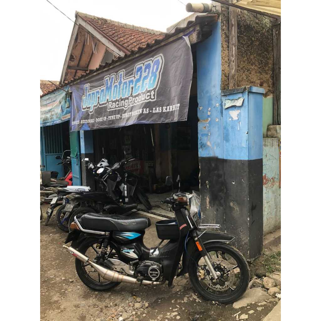 Knalpot Suzuki RC100 Bravo bm power jaminan PNP
