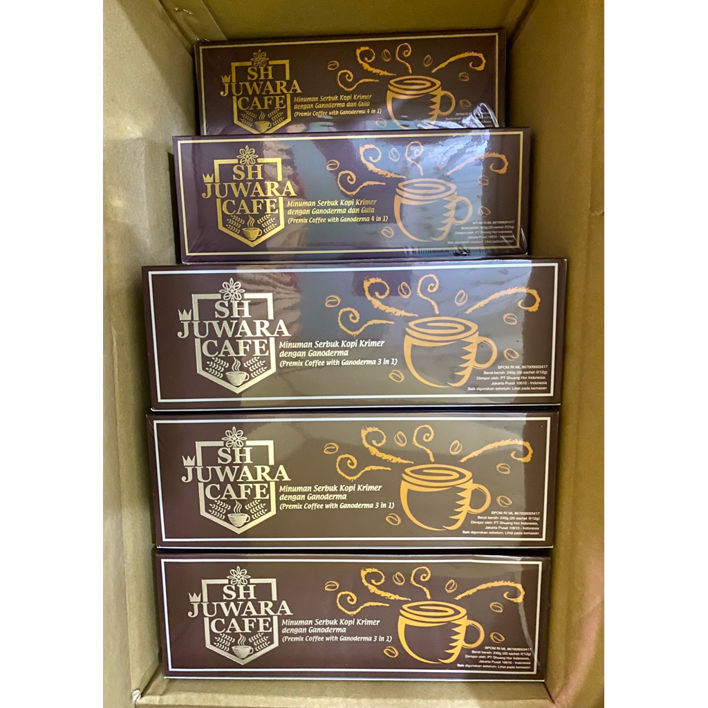 

SH JUWARA Minuman Serbuk Kopi Krimer dengan Ganoderma (Premium Coffee) 20sachet/Box