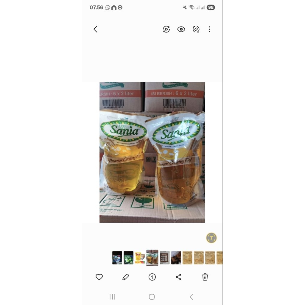 

Minyak Goreng Sania 2L 1dus isi 6