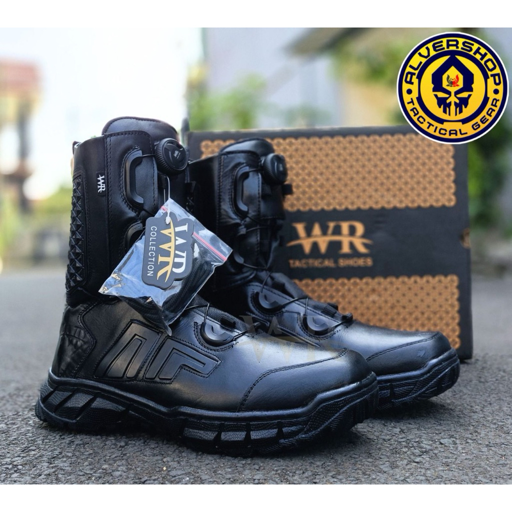 Tactical PDL Centurion Sepatu Tactical PDL Tali Putar Model Boa Pria Hitam untuk Outdoor Sepatu Tact