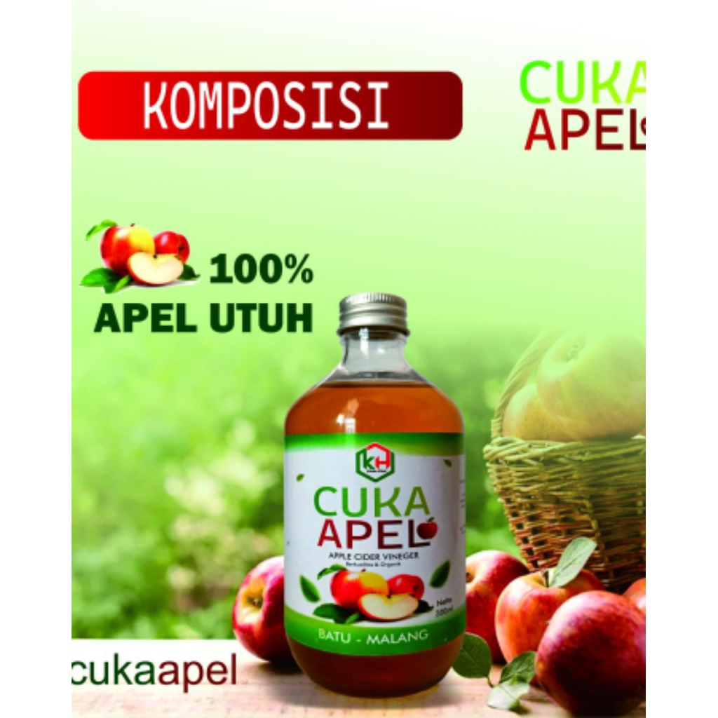 

Cuka Apel Khalifah100 % Murni Apel Tanpa Campuran New Kemasan Baru