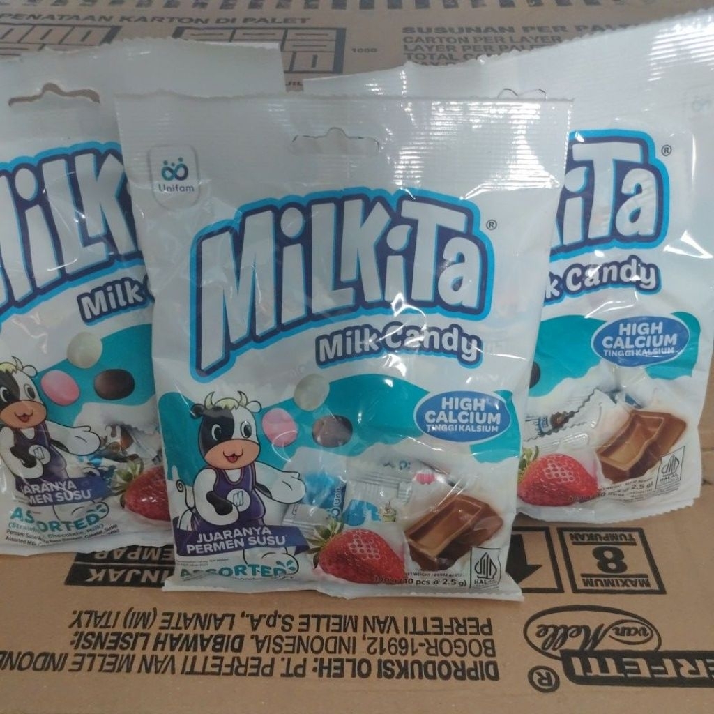 

Bag✓Milkita assorted ✓ 100gr ( 40 butir@2.5g)