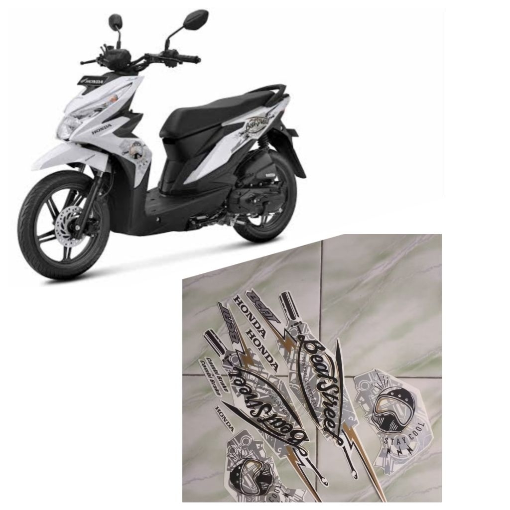 stiker standar motor Honda Beat street 2018