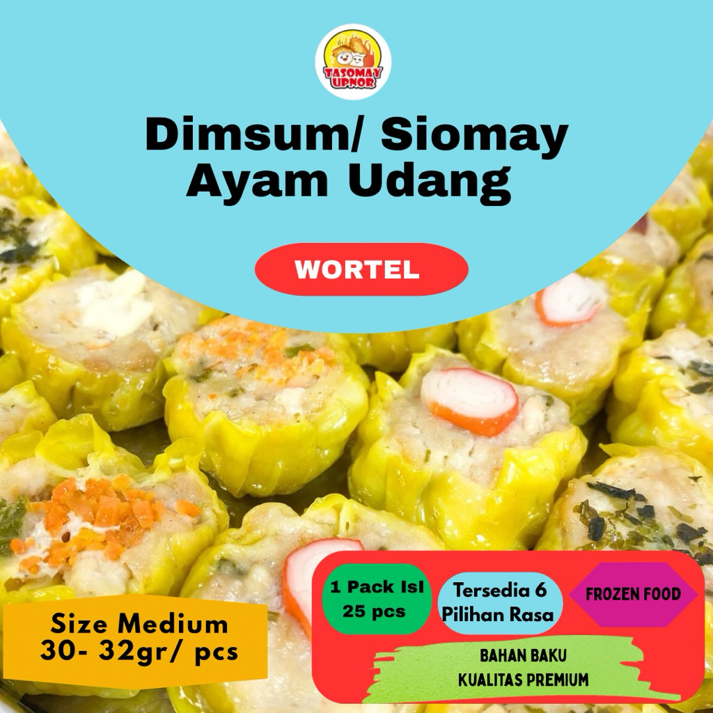 

Dimsum Ayam Udang Wortel Isi 25pcs Halal Premium Free Chili Oil