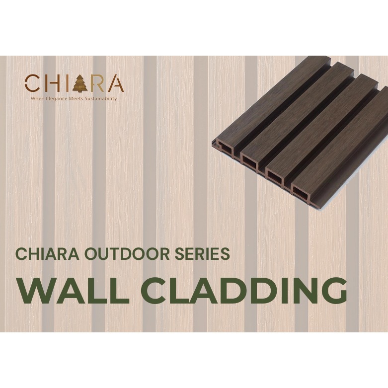 [PROMO] Wpc Wood Wall Panel Kisi Kisi Wpc Outdoor 22cm x 2.9m Bahan Pvc Wall Clading Chiara