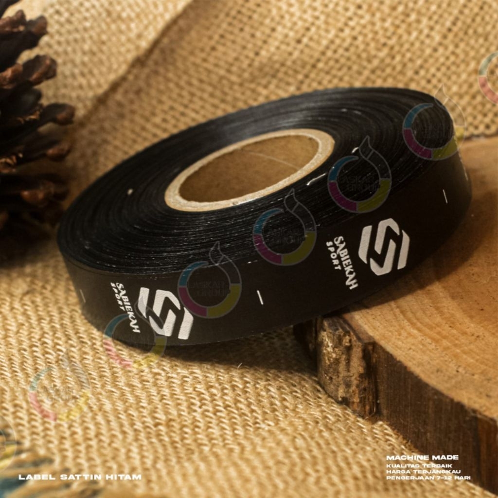 

label satin lokal 50M / label satin sablon custom / satin premium label laundri