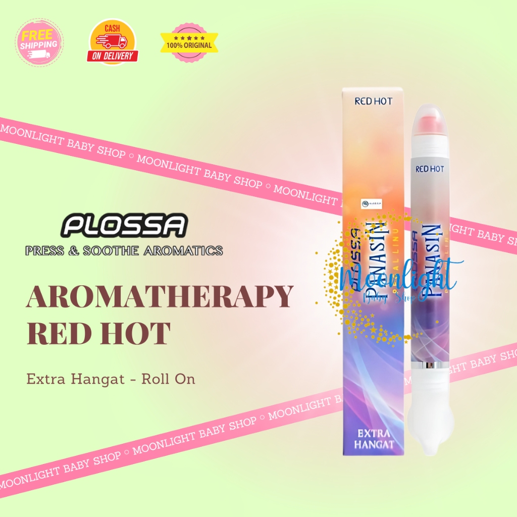 Plossa Minyak Angin Aromatherapy Red Hot 4in1 Inhalant Pijat Kerok
